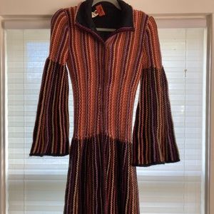 Vintage Missoni knit maxi cardigan multi color. Size 40